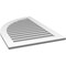 Ekena Millwork Quarter Round Top Left Surface Mount PVC Gable Vent w/ 3-1/2"W x 1"P Standard Frame, 28"W x 42"H GVPQL28X4201SF - alternate 3